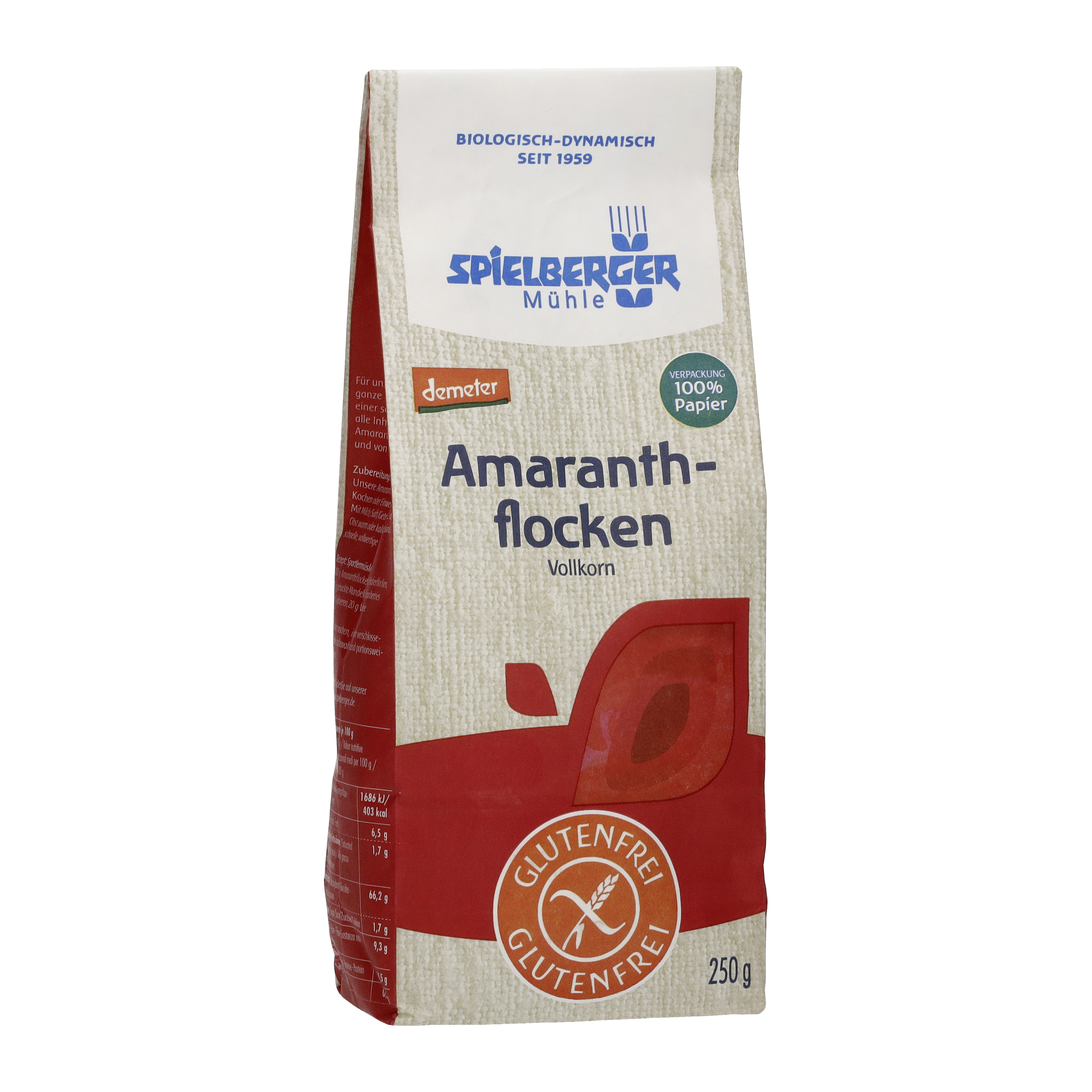 Amaranthflocken, glutenfrei, demeter - 250g