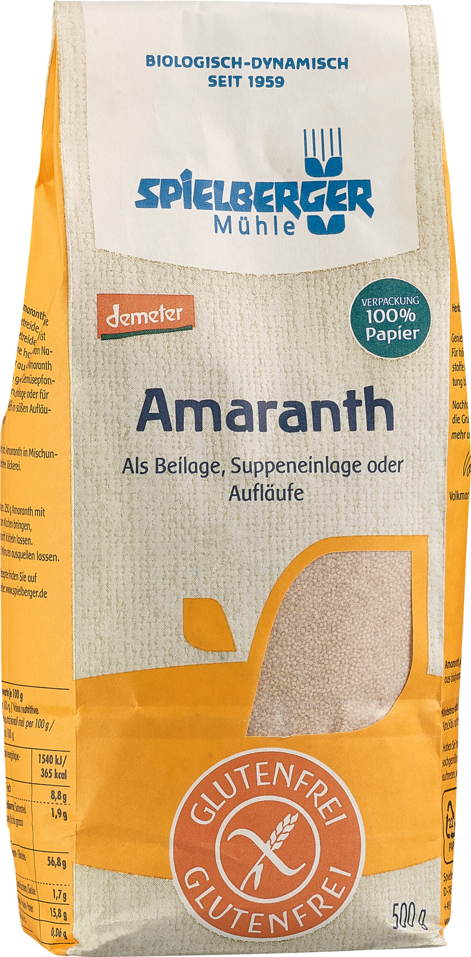 Amaranth, glutenfrei, demeter - 500g