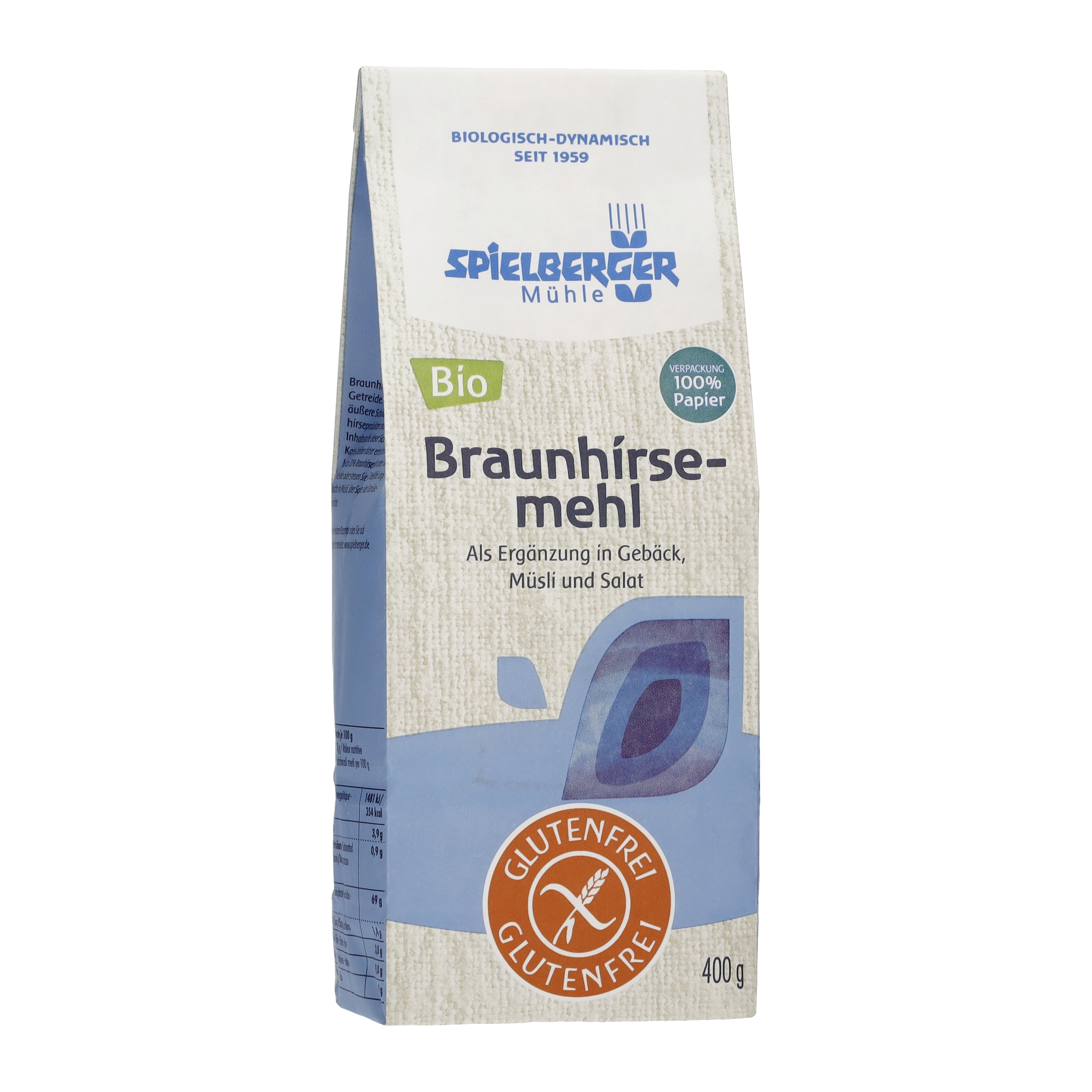 Braunhirsemehl, glutenfrei - 400g
