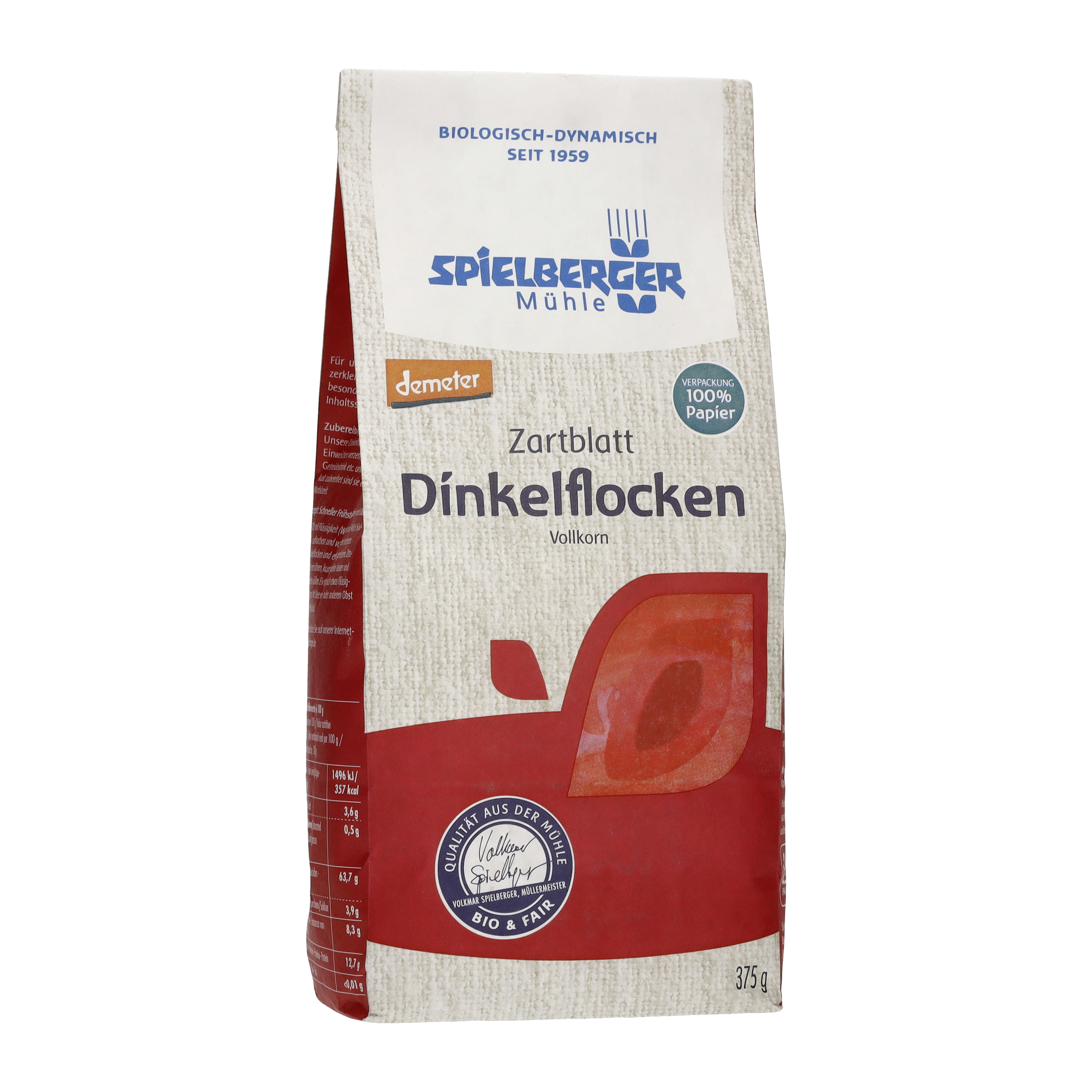 Dinkelflocken, Zartblatt, demeter - 375g