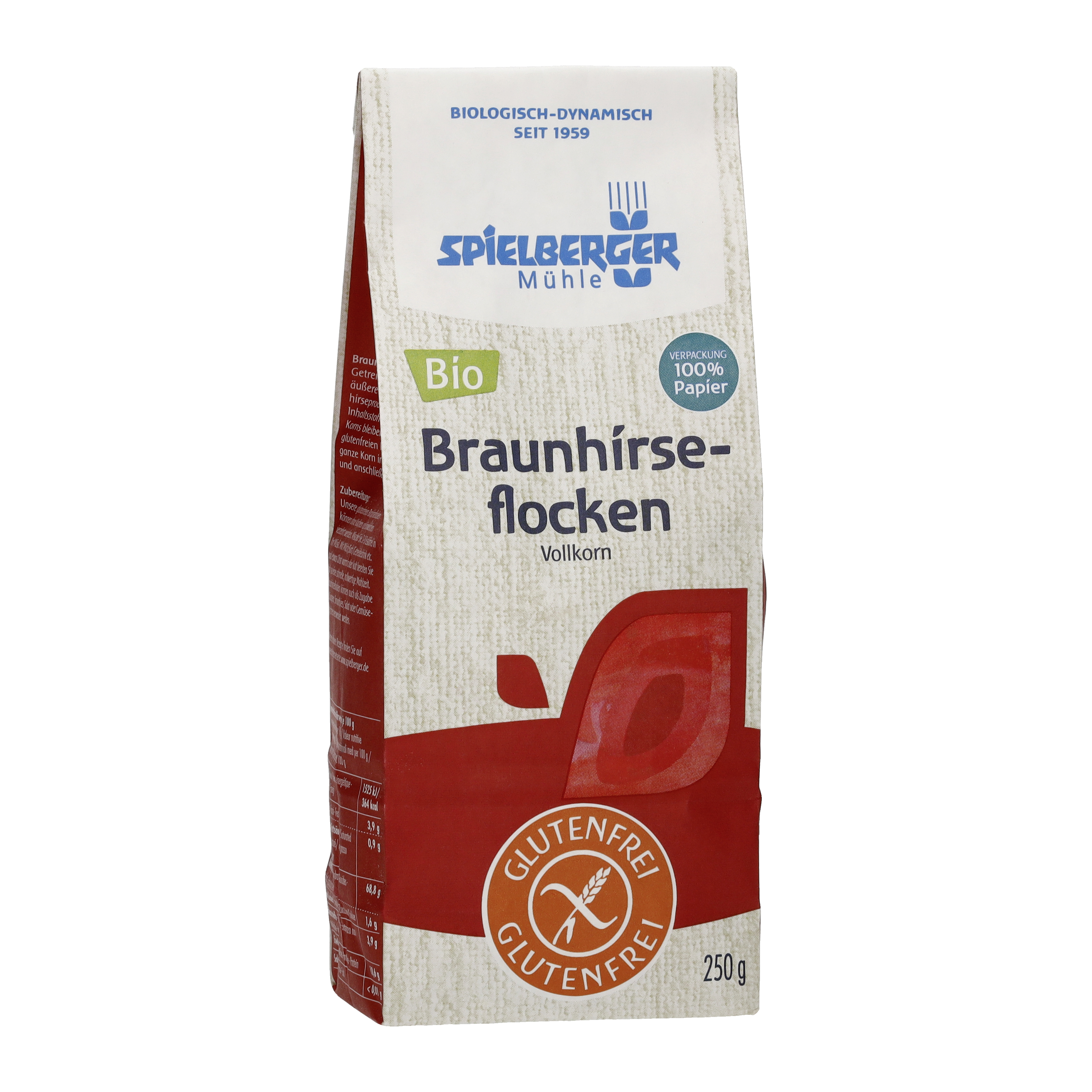 Braunhirseflocken, glutenfrei - 250g